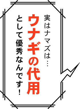 実はナマズは…ウナギの代用として優秀なんです!